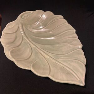 Leaf-Shaped Ceramic Platter